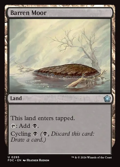Barren Moor, carta Magic di tipo Land illustrata da Heather Hudson