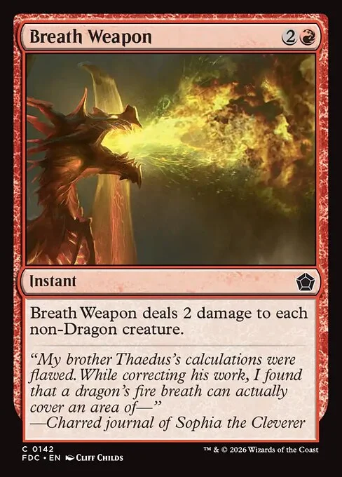 Breath Weapon, carta Magic di tipo Instant illustrata da Cliff Childs