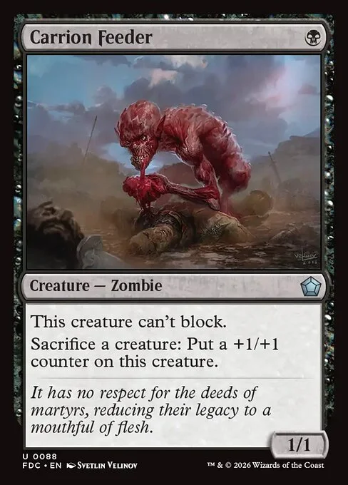Carrion Feeder, carta Magic di tipo Creature — Zombie illustrata da Svetlin Velinov