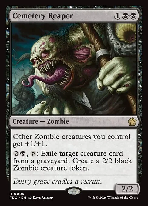 Cemetery Reaper, carta Magic di tipo Creature — Zombie illustrata da Dave Allsop