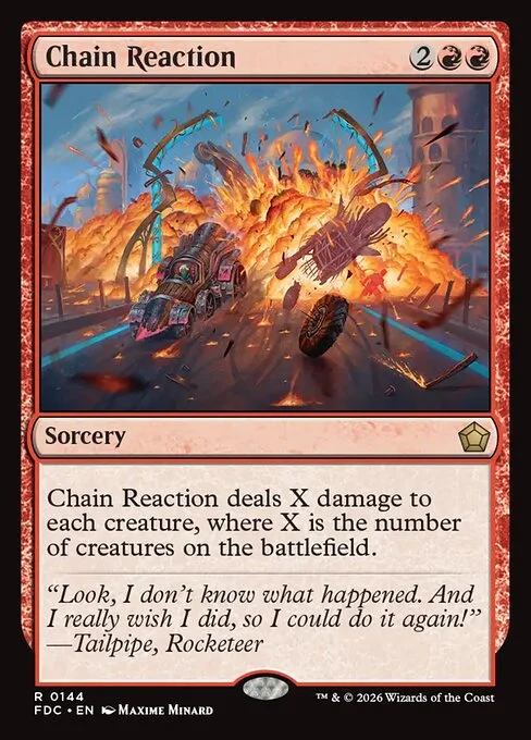 Chain Reaction, carta Magic di tipo Sorcery illustrata da Maxime Minard
