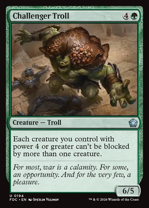 Challenger Troll, carta Magic di tipo Creature — Troll illustrata da Svetlin Velinov