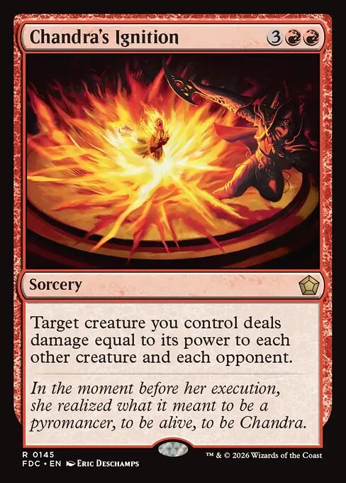 Chandra's Ignition, carta Magic di tipo Sorcery illustrata da Eric Deschamps