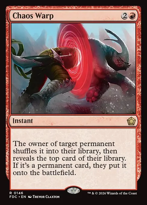 Chaos Warp, carta Magic di tipo Instant illustrata da Trevor Claxton