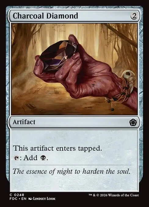 Charcoal Diamond, carta Magic di tipo Artifact illustrata da Lindsey Look
