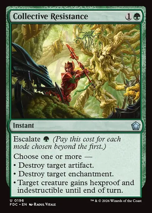 Collective Resistance, carta Magic di tipo Instant illustrata da Raoul Vitale