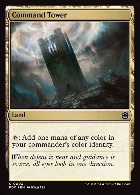 Command Tower, carta Magic di tipo Land illustrata da Ryan Yee