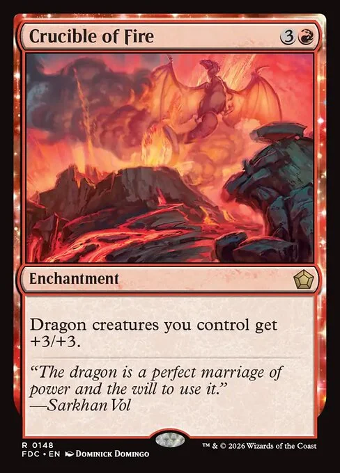 Crucible of Fire, carta Magic di tipo Enchantment illustrata da Dominick Domingo