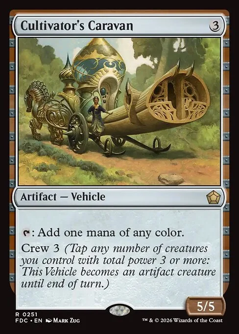 Cultivator's Caravan, carta Magic di tipo Artifact — Vehicle illustrata da Mark Zug