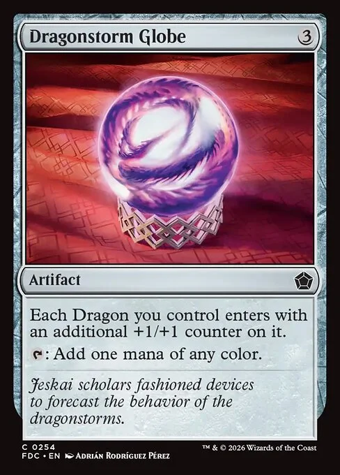 Dragonstorm Globe, carta Magic di tipo Artifact illustrata da Adrián Rodríguez Pérez