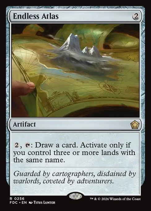 Endless Atlas, carta Magic di tipo Artifact illustrata da Titus Lunter