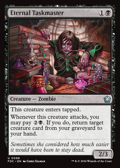 Eternal Taskmaster, carta Magic di tipo Creature — Zombie illustrata da Chris Seaman
