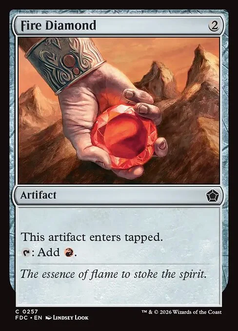 Fire Diamond, carta Magic di tipo Artifact illustrata da Lindsey Look