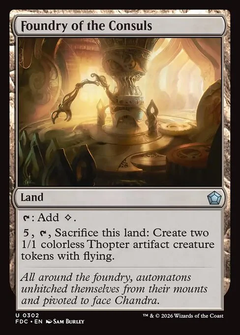 Foundry of the Consuls, carta Magic di tipo Land illustrata da Sam Burley