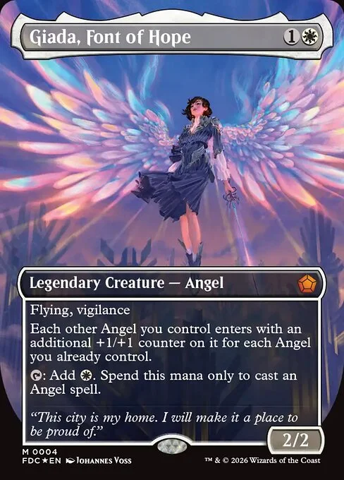 Giada, Font of Hope, carta Magic di tipo Legendary Creature — Angel illustrata da Johannes Voss
