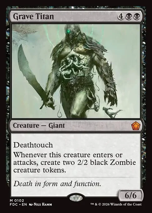 Grave Titan, carta Magic di tipo Creature — Giant illustrata da Nils Hamm