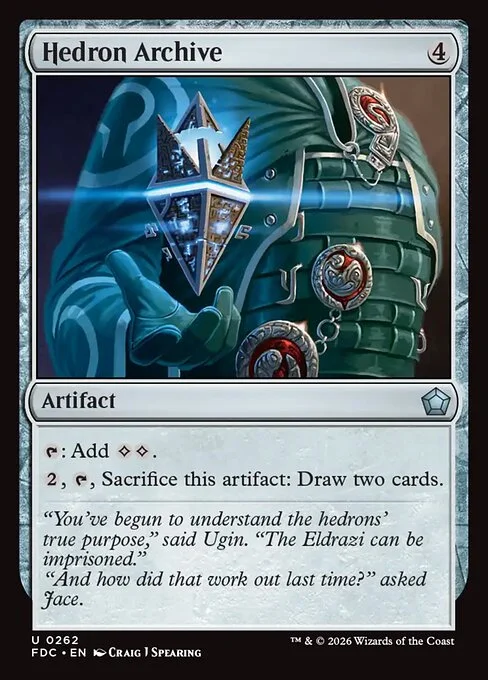 Hedron Archive, carta Magic di tipo Artifact illustrata da Craig J Spearing