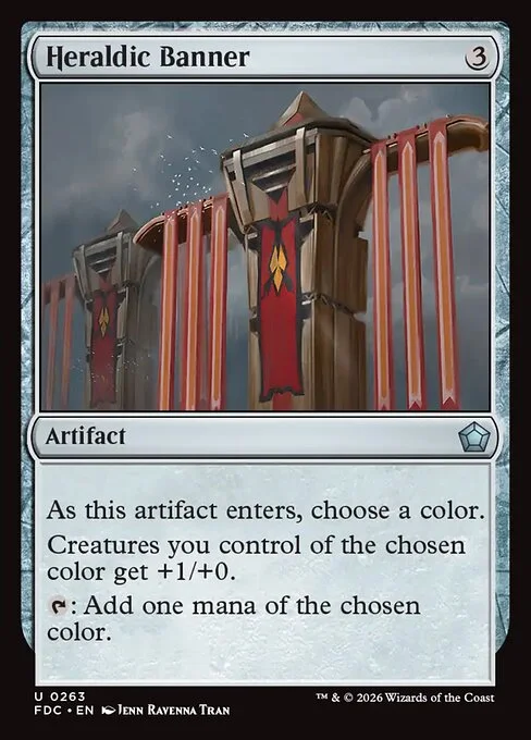 Heraldic Banner, carta Magic di tipo Artifact illustrata da Ravenna Tran