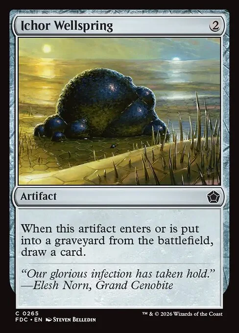 Ichor Wellspring, carta Magic di tipo Artifact illustrata da Steven Belledin