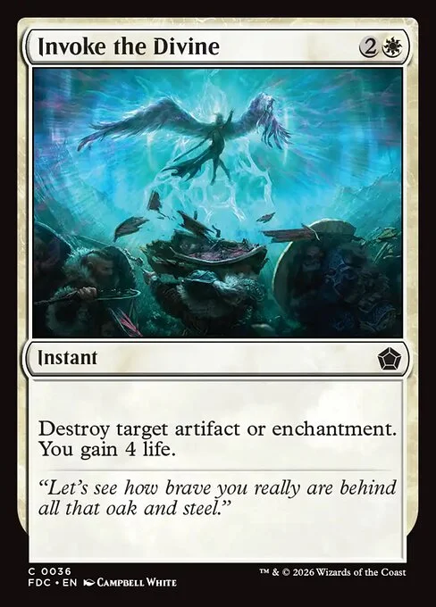 Invoke the Divine, carta Magic di tipo Instant illustrata da Campbell White