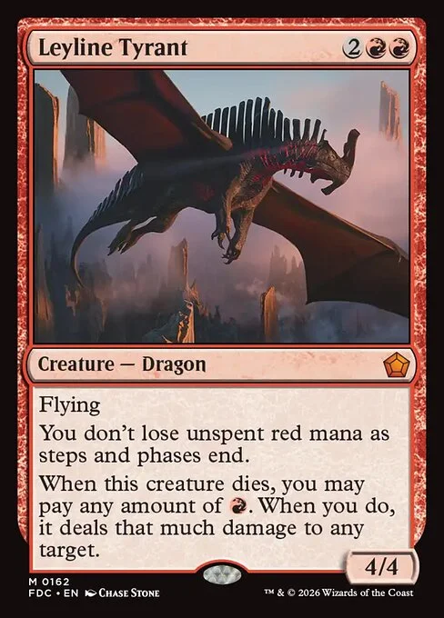 Leyline Tyrant, carta Magic di tipo Creature — Dragon illustrata da Chase Stone