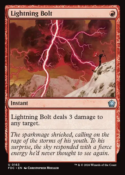 Lightning Bolt, carta Magic di tipo Instant illustrata da Christopher Moeller