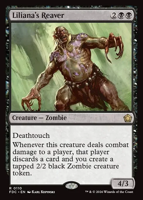 Liliana's Reaver, carta Magic di tipo Creature — Zombie illustrata da Karl Kopinski