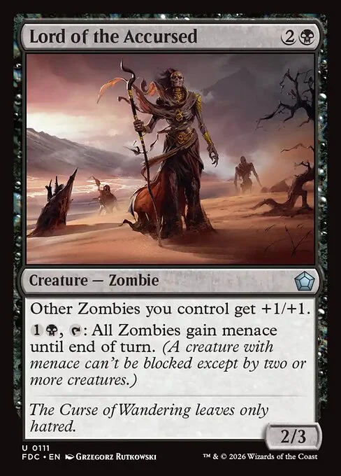 Lord of the Accursed, carta Magic di tipo Creature — Zombie illustrata da Grzegorz Rutkowski