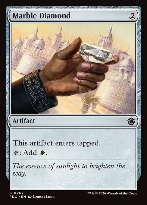 Marble Diamond, carta Magic di tipo Artifact illustrata da Lindsey Look