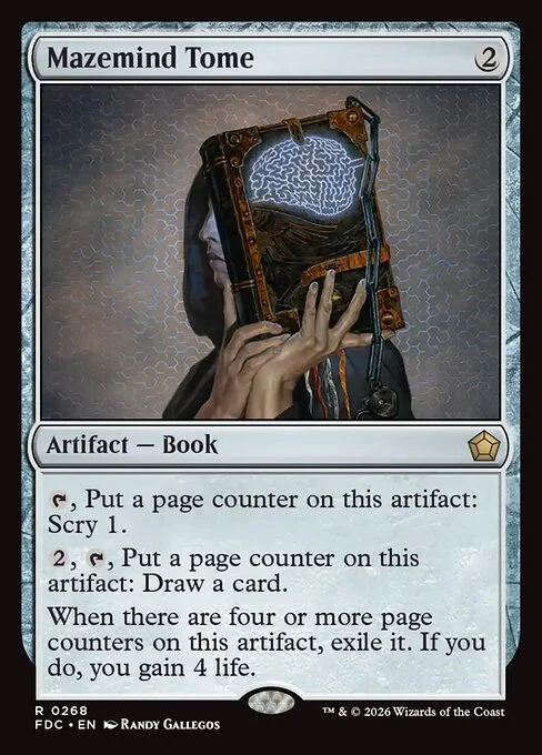 Mazemind Tome, carta Magic di tipo Artifact — Book illustrata da Randy Gallegos