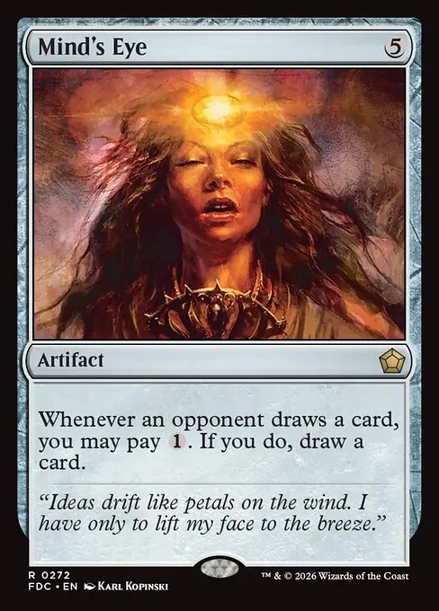 Mind's Eye, carta Magic di tipo Artifact illustrata da Karl Kopinski
