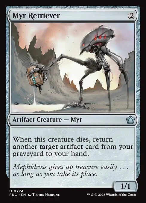 Myr Retriever, carta Magic di tipo Artifact Creature — Myr illustrata da Trevor Hairsine