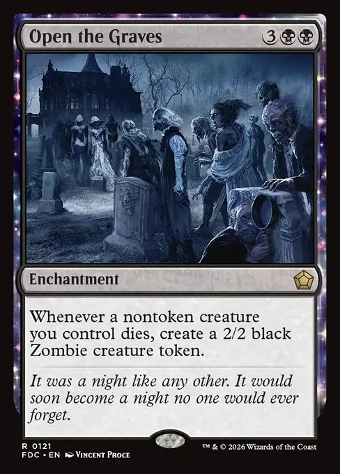 Open the Graves, carta Magic di tipo Enchantment illustrata da Vincent Proce