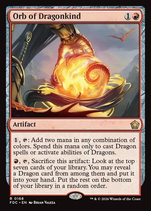 Orb of Dragonkind, carta Magic di tipo Artifact illustrata da Brian Valeza