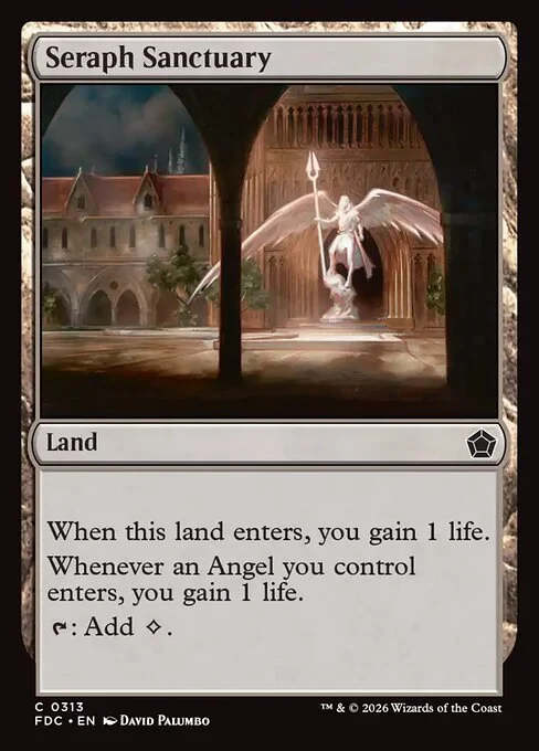 Seraph Sanctuary, carta Magic di tipo Land illustrata da David Palumbo
