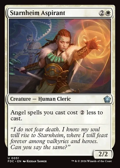 Starnheim Aspirant, carta Magic di tipo Creature — Human Cleric illustrata da Kieran Yanner