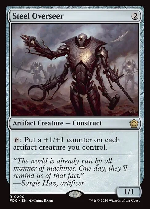 Steel Overseer, carta Magic di tipo Artifact Creature — Construct illustrata da Chris Rahn