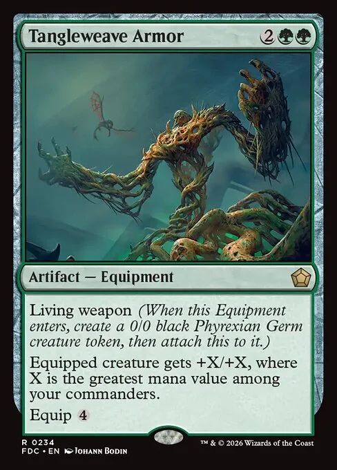 Tangleweave Armor, carta Magic di tipo Artifact — Equipment illustrata da Johann Bodin