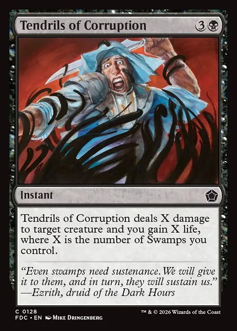 Tendrils of Corruption, carta Magic di tipo Instant illustrata da Mike Dringenberg