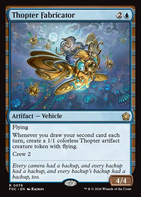 Thopter Fabricator, carta Magic di tipo Artifact — Vehicle illustrata da Racrufi