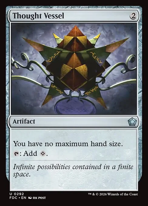 Thought Vessel, carta Magic di tipo Artifact illustrata da rk post