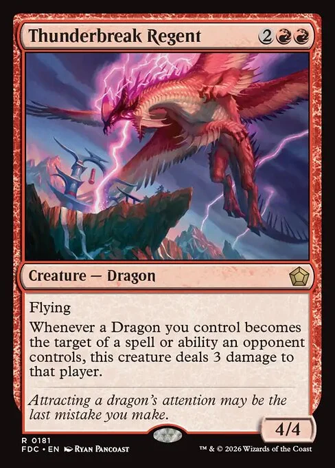 Thunderbreak Regent, carta Magic di tipo Creature — Dragon illustrata da Ryan Pancoast
