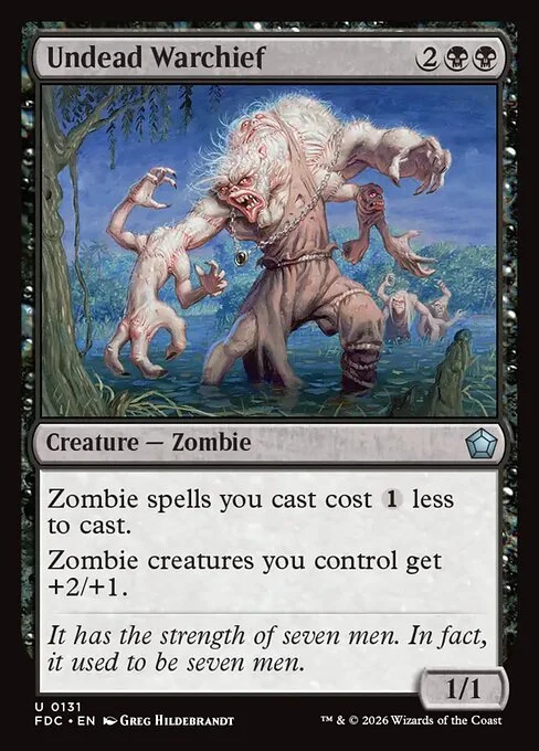 Undead Warchief, carta Magic di tipo Creature — Zombie illustrata da Greg Hildebrandt