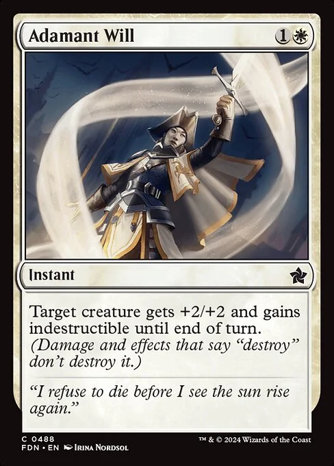 Adamant Will, carta Magic di tipo Instant illustrata da Irina Nordsol