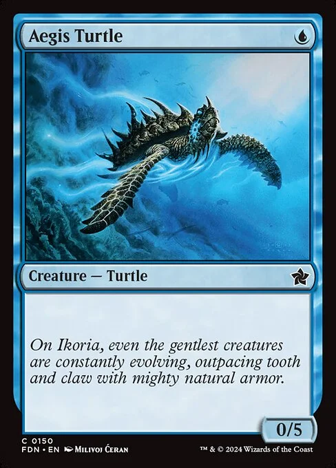 Aegis Turtle, carta Magic di tipo Creature — Turtle illustrata da Milivoj Ćeran