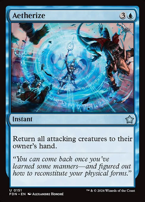 Aetherize, carta Magic di tipo Instant illustrata da Alexandre Honoré