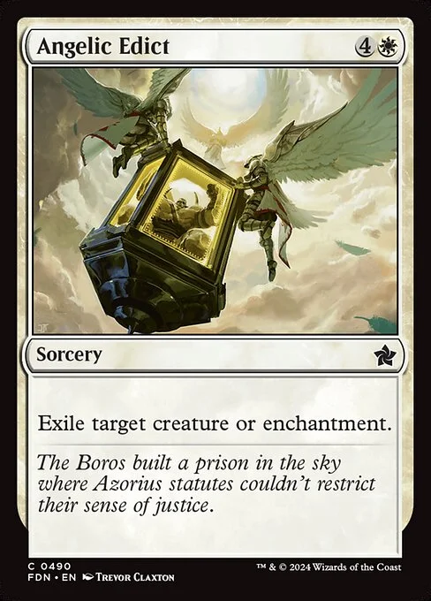Angelic Edict, carta Magic di tipo Sorcery illustrata da Trevor Claxton