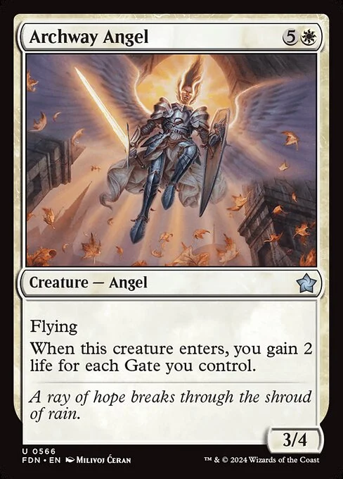 Archway Angel, carta Magic di tipo Creature — Angel illustrata da Milivoj Ćeran