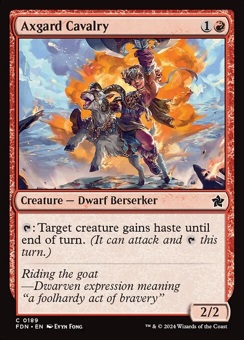 Axgard Cavalry, carta Magic di tipo Creature — Dwarf Berserker illustrata da Evyn Fong