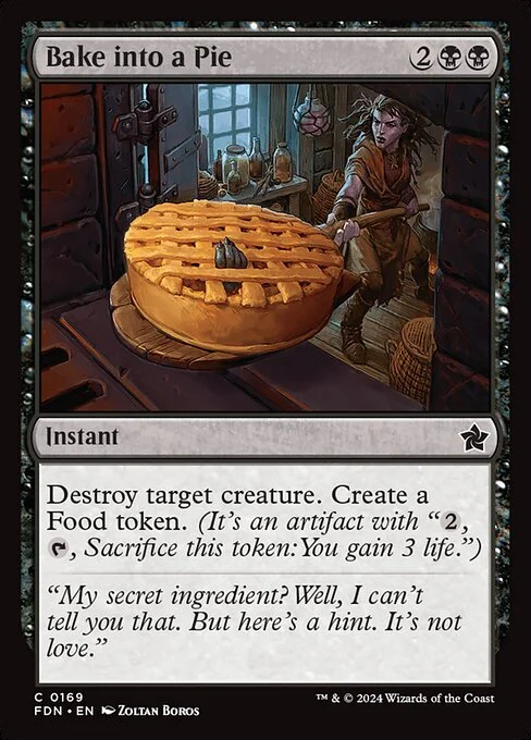 Bake into a Pie, carta Magic di tipo Instant illustrata da Zoltan Boros